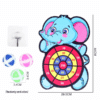 Cible éléphant à balles scratch Montessori pour enfants avec design animal coloré et balles adhésives
