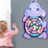 Cible éléphant violet à balles scratch Montessori pour enfants avec design animal coloré et balles adhésives