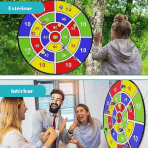 Grande intérieur extérieur cible à balles scratch 74 cm colorée pour jeu éducatif arithmétique en famille