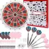 Kit fléchettes complet cible fléchettes métal rose noir bleu ailettes scorepad pointes accessoires