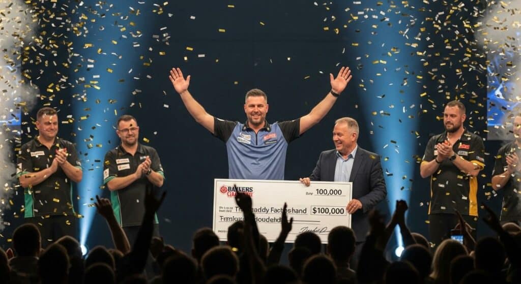 La répartition globale des récompenses au mondial de fléchettes