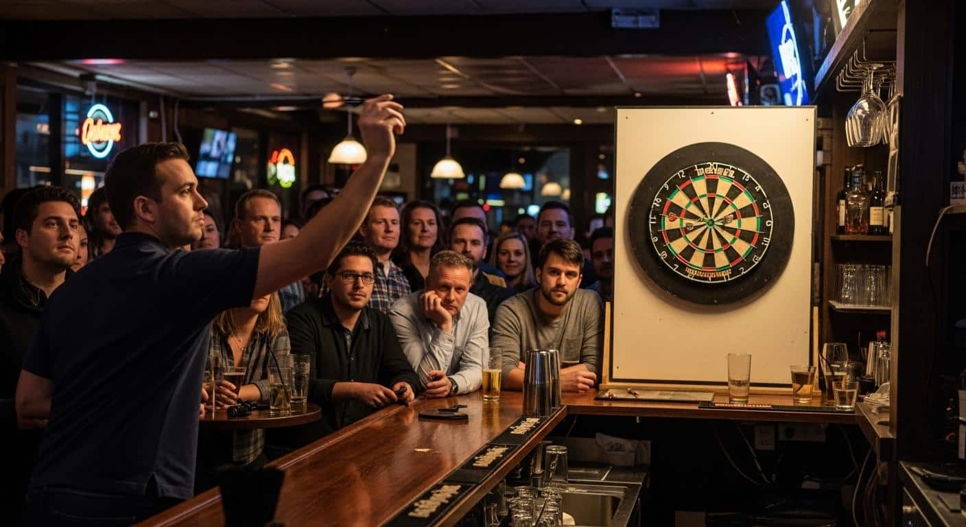 Le déroulement d'une partie de fléchettes 501, où surviennent les erreurs inattendues ?