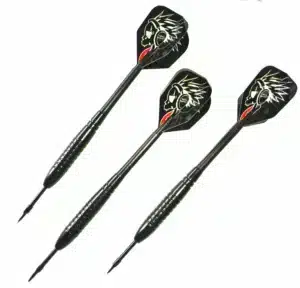 Lot de 3 fléchettes professionnelles tungstène avec pointes acier longueur 16 cm