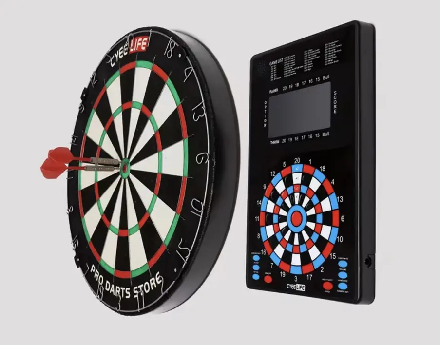 Calculateur de score électronique CYEE LIFE noir avec écran LED pour fléchettes pointe souple.