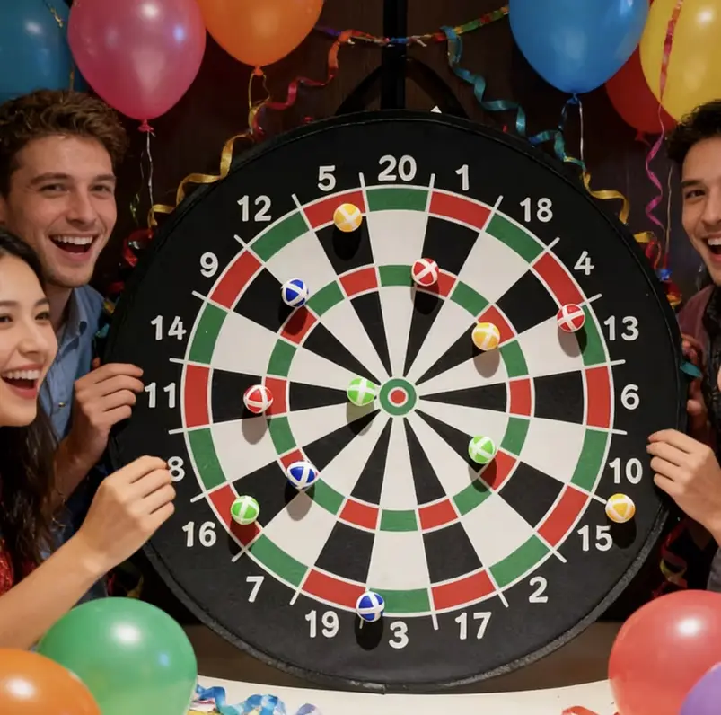 cible-flechettes-xl-74-cm-noir-blanc-lot-16-balles-scratch-famille-1