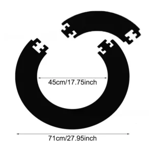 Contour de protection mural en mousse EVA noire pour cible de fléchettes 45 cm de diamètre