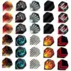 Lot de 60 ailettes de fléchettes standard en PVC avec motifs variés et colorés