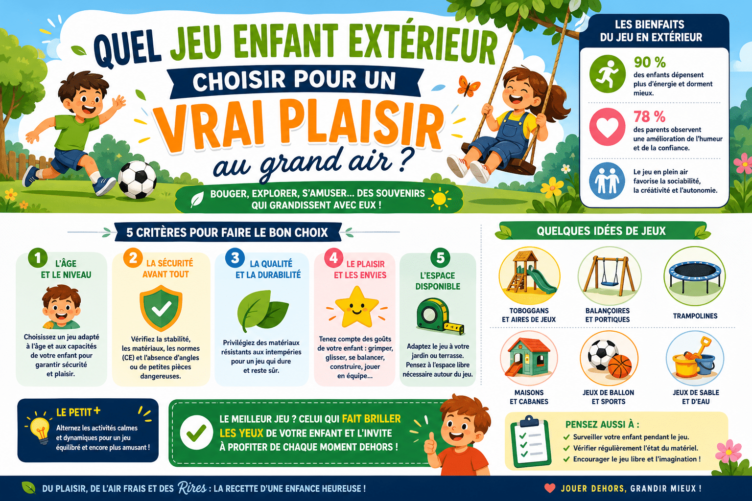 Infographie : Quel jeu enfant exterieur choisir pour un vrai plaisir au grand air ?